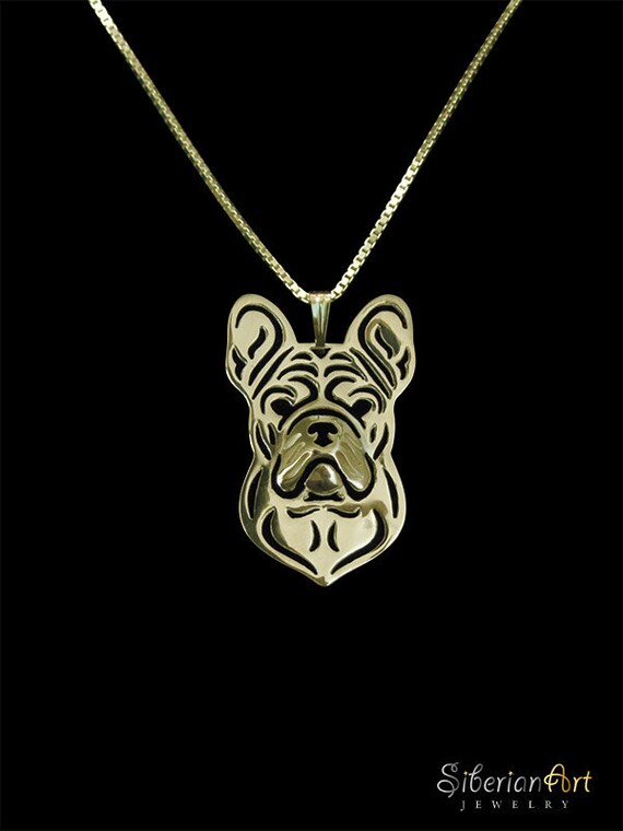 French bulldog gold pendant cheap
