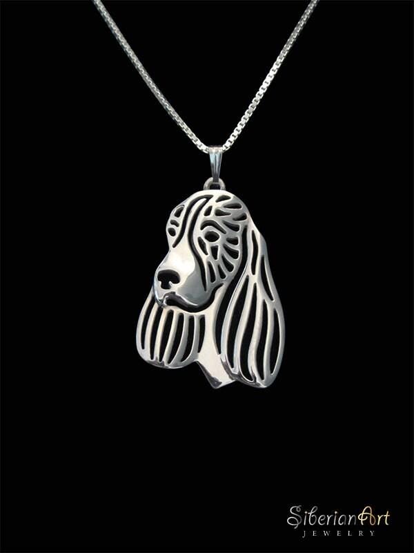 925 Sterling Silver English Springer Spaniel Necklace Gift For Dog Lovers Dog Necklace Pet Jewelry Dog Memorial Dog Keepsake Pet Dog Loss