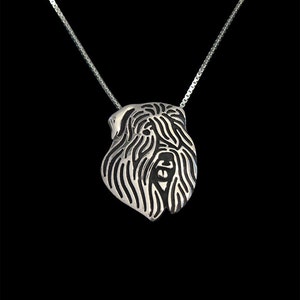 Bouvier des Flandres sterling silver pendant and necklace image 1