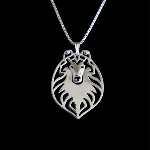 Rough Collie - sterling silver pendant and necklace