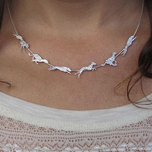 Collar de galgos italianos corriendo en plata de ley 925, regalo de joyería para mascotas para amantes de los perros, collar de perro de plata único
