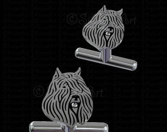 Bouvier Cufflinks - sterling silver 925 - Gift for dog lovers and owners - Pet Jewelry - Men best friend