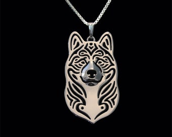 Akita (American) - sterling silver pendant and necklace.