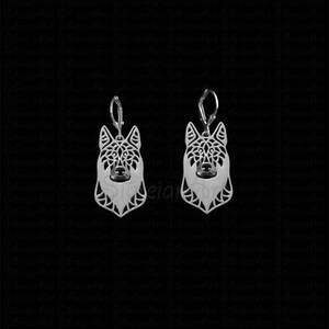 925 Sterling Silver Czechoslovakian Vlcak Wolfdog Earrings Gift For Dog Lovers Dog Earrings Pet Jewelry Dog Memorial Dog Keepsake Show Dog