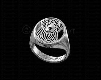 Golden Retriever ring - sterling silver 925 - gift for dog lovers and owners - Pet Jewelry - best friend jewelry - unisex