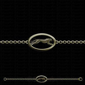 14k Yellow Gold Wild Cheetah Cheetah Bracelet Gift For Cheetah Lovers Cheetah Bracelet Wild Animal Jewelry Handmade Wildlife Jewelry