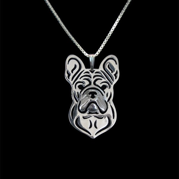 Bouledogue français Bijoux - Collier et pendentif en argent sterling