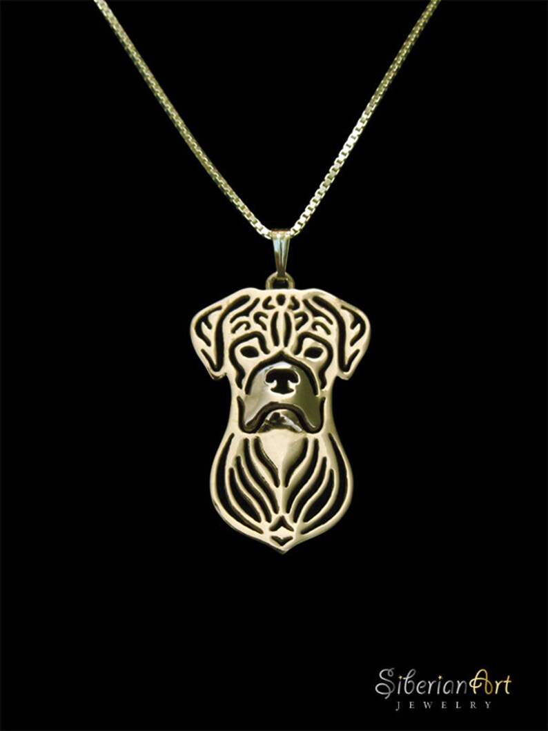 boxer dog pendant