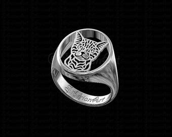Bengal Cat ring - sterling silver 925 - gift for cat lovers and owners - Pet Jewelry - Cat jewelry - unisex