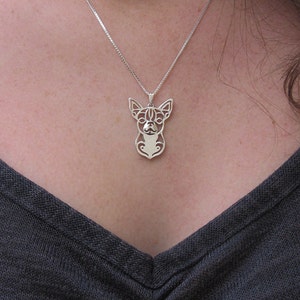 Chihuahua jewelry Sterling silver pendant and necklace image 2