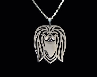 pekingese jewelry - Sterling silver pendant and necklace