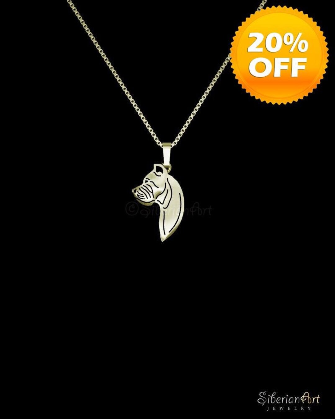 Perro De Presa Canario cropped Ears Jewelry Solid Gold - Etsy