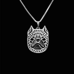 Collar de Grifón de Bruselas de plata de ley 925, regalo para amantes de los perros, collar para perros, joyas para mascotas, recuerdo para perros, regalo personalizado para mascotas