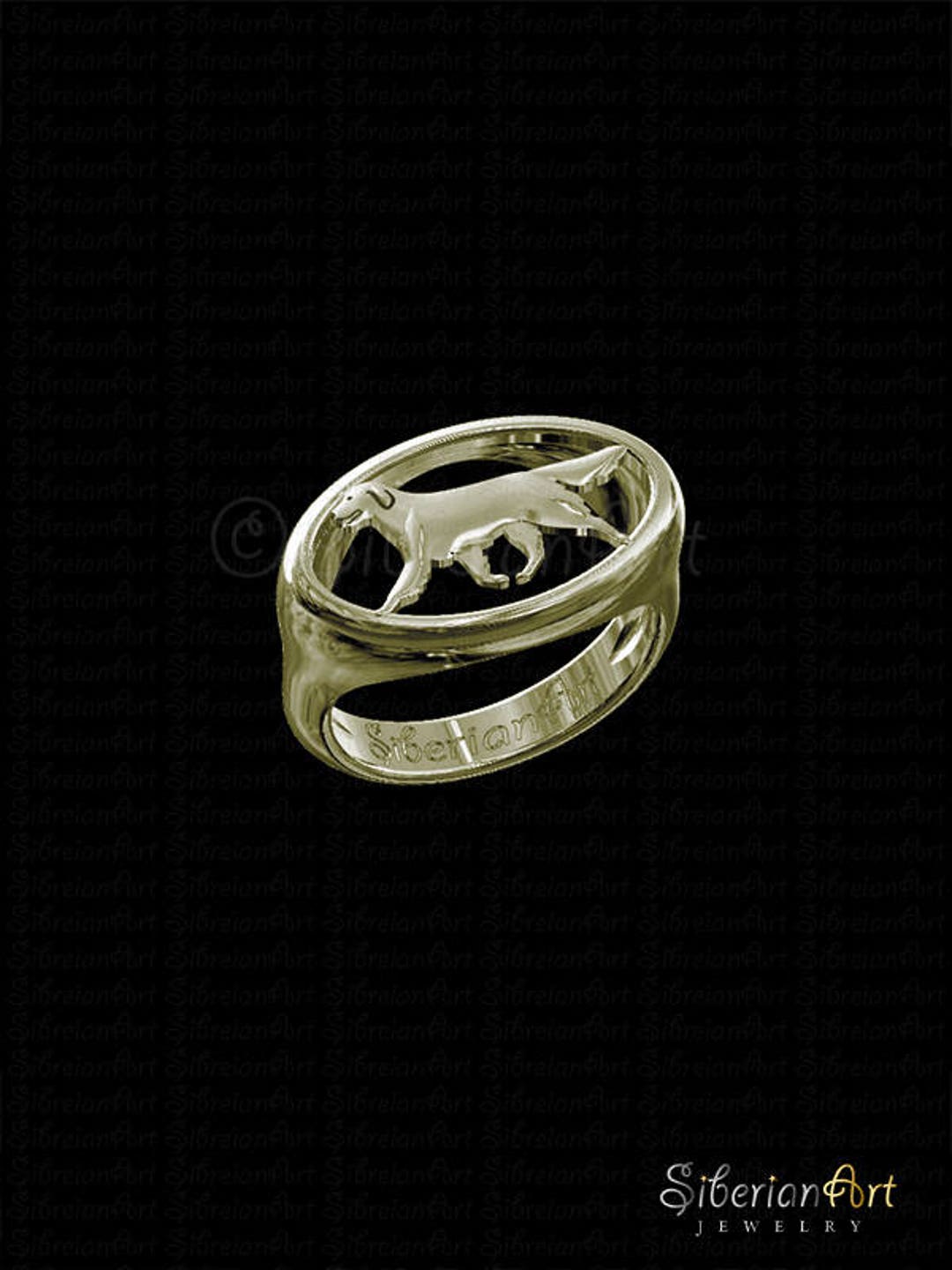 Flat Coated Retriever Ring Solid 14k Gold Gift for Dog - Etsy