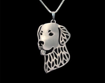 Golden Retriever - sterling silver pendant and necklace