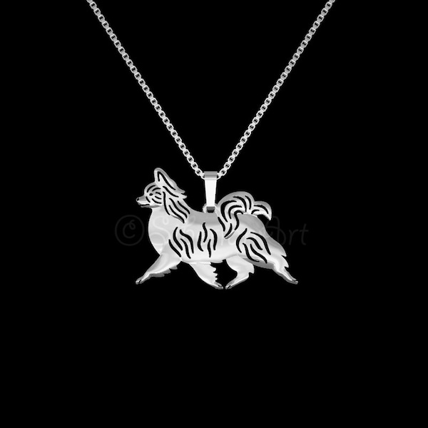 Papillon movement - sterling silver pendant and necklace.