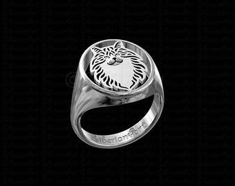 Norwegian Forest Cat ring - sterling silver 925 - gift for cat lovers and owners - Pet Jewelry - Cat jewelry - unisex