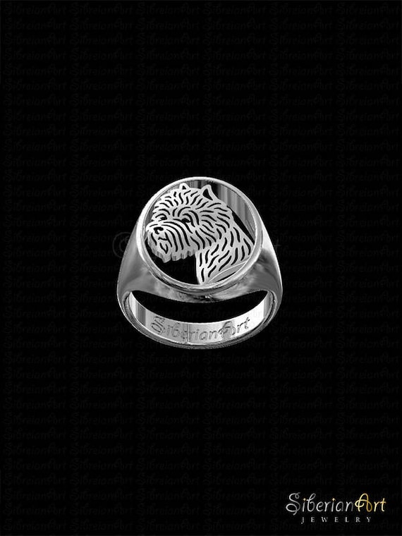 Silver Westie ring