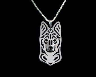 Alaskan Klee Kai jewelry - sterling silver pendant and necklace