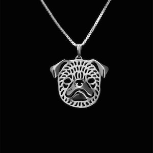 Collar de Grifón de Bruselas de plata de ley 925, regalo para amantes de los perros, collar para perros, joyería para mascotas, recuerdo de perro, recuerdo de perro hecho a mano, pérdida de perro rara