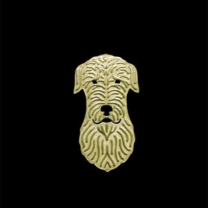 Irish Wolfhound brooch Solid Gold image 2