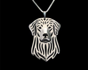 Golden Retriever jewelry - sterling silver pendant and necklace