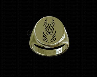 Belgian Malinois ring - solid 14k gold - gift for dog lovers and owners - Pet Jewelry - dog showing jewelry - unisex