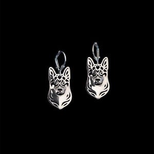 925 Sterling Silver German Shepherd Earrings Gift For Dog Lovers Dog Earrings Pet Jewelry Dog Memorial Dog Keepsake Rare Dog Loss Show Dog