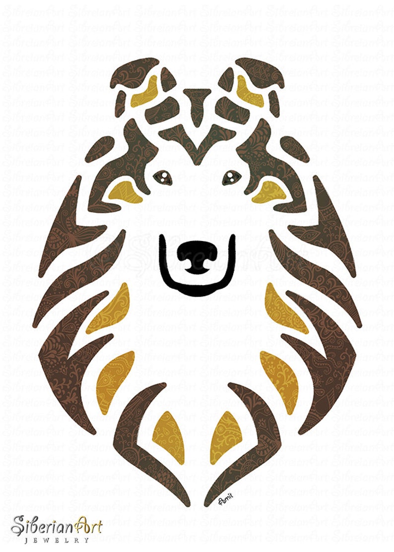 Rough Collie Print Gift for Dog Lovers Dog Art Dogs Etsy