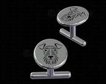 Irish Terrier Cufflinks - sterling silver 925 - Gift for dog lovers and owners - Pet Jewelry - Men best friend