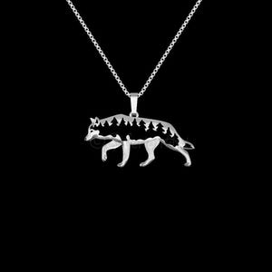 Sterling Silver Wolf Necklace, Coastal Spirit Pendant, Wildlife Jewelry, Animal Lover Gift, Handmade Minimalist Necklace