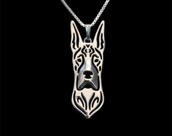 Great Dane jewelry - sterling silver pendant and necklace