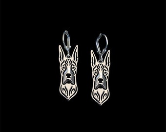 Great dane earrings - Sterling silver