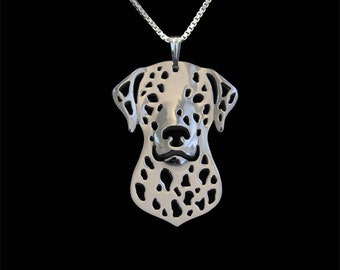 Dalmatian jewelry - sterling silver pendant and necklace