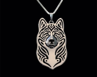 925 Sterling Silver American Akita Necklace Gift For Dog Lovers Dog Necklace Pet Jewelry Dog Memorial Dog Keepsake Pet Rare Show Handmade