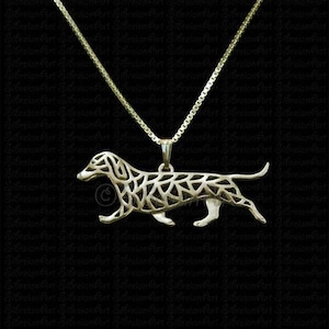 14k Yellow Gold Dachshund Necklace Gift For Dog Lovers Dog Memorial Dog Keepsake Family Animal Jewelry Pet Handmade Dog Necklace Pet Jewelry