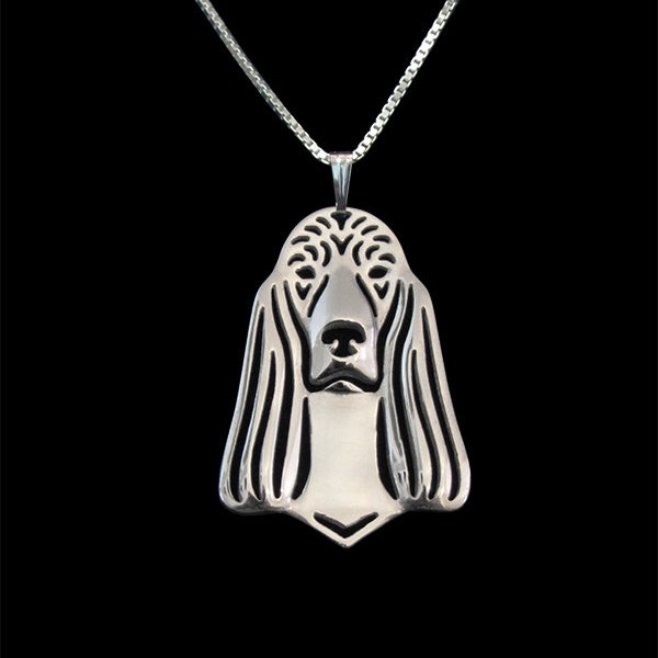 Irish Setter jewelry - sterling silver pendant and necklace.