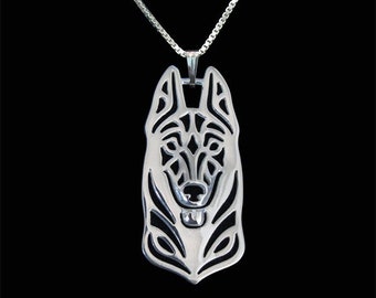 Belgian Malinois Necklace - Sterling Silver Dog Pendant