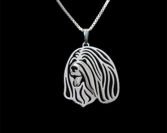 Tibetan Terrier - sterling silver pendant and necklace