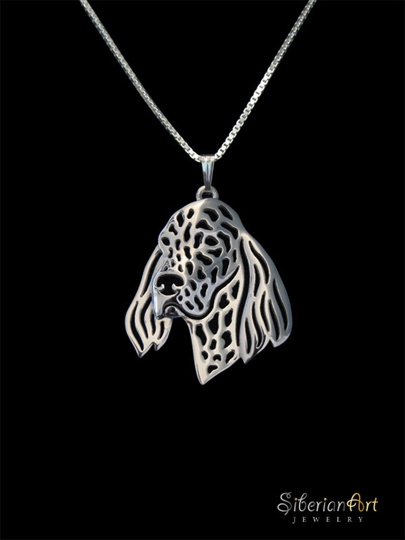 English Setter Jewelry Sterling Silver Pendant and Necklace. Etsy
