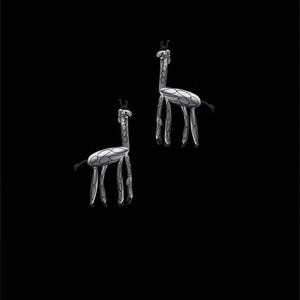 925 Sterling Silver Wild Giraffe Giraffe Earrings Gift For Giraffe Lovers Giraffe Earrings Wild Animal Jewelry Wildlife Jewelry Handmade