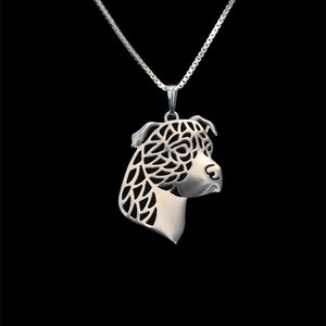 925 Sterling Silver - American Staffordshire Terrier, Unique Silver Pendant For Dog Lovers, Fine Silver Jewelry, Minimalist Necklace