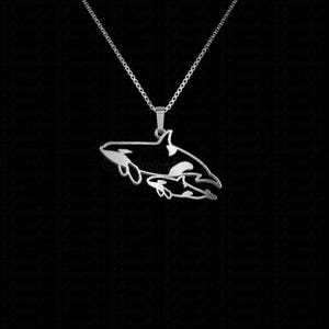 925 Sterling Silver Necklace, Wild Orca Whale Pendant, Rare Whale Necklace, Handmade Wildlife Jewelry, Wild Animal Jewelry Whale Lover Charm