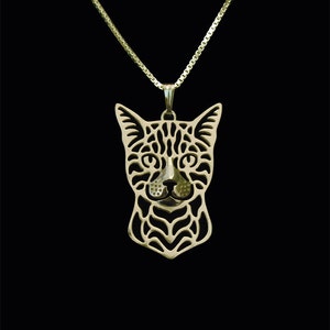 Bengal cat jewelry - Solid Gold pendant and necklace