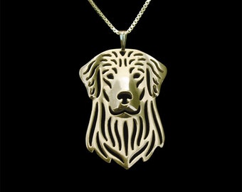 Golden Retriever jewelry - Solid Gold pendant and necklace