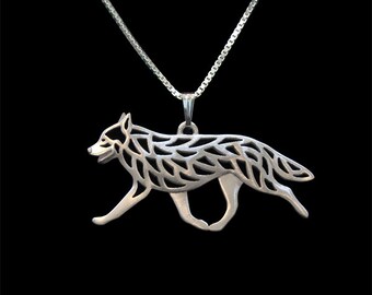 Australian Cattle Dog movement jewelry - sterling silver pendant and necklace