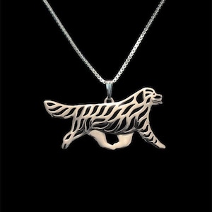 925 Sterling Silver Newfoundland Necklace Gift For Dog Lovers Dog Necklace Pet Jewelry Dog Memorial Dog Keepsake Handmade Rare Dog Loss Pet
