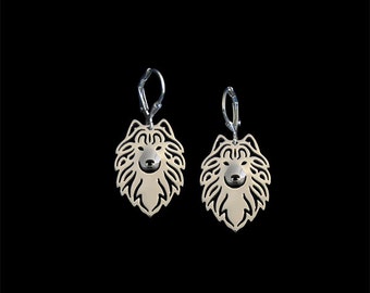 Samoyed earrings - sterling silver