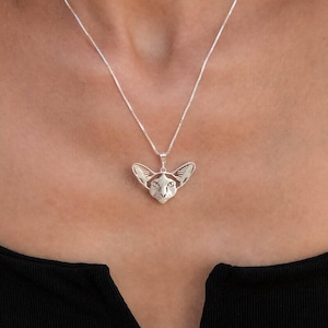 925 Sterling Silver Pet Cat Oriental Shorthair Cat Necklace Gift For Cat Lovers Cat Necklace Pet Jewelry Cat Memorial Cat Keepsake Handmade
