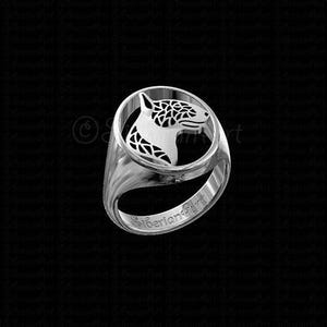 925 Sterling Silver Bull Terrier Ring Gift For Dog Lovers Dog Ring Pet Jewelry Dog Memorial Dog Keepsake Family Animal Jewelry Dog Loss Rare